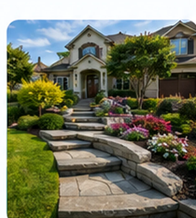 Professionally landscaped residential property