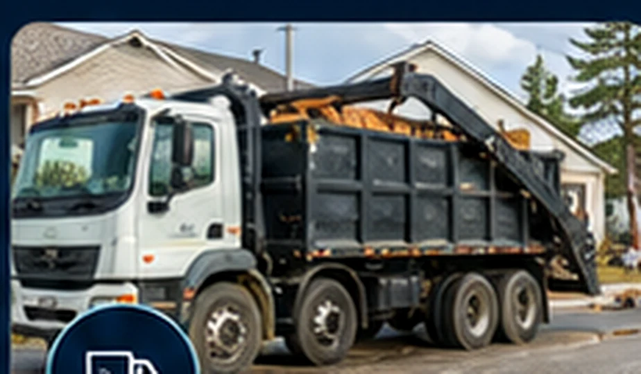 Professional hauling truck for junk removal