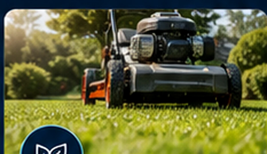 Professional lawn maintenance equipment